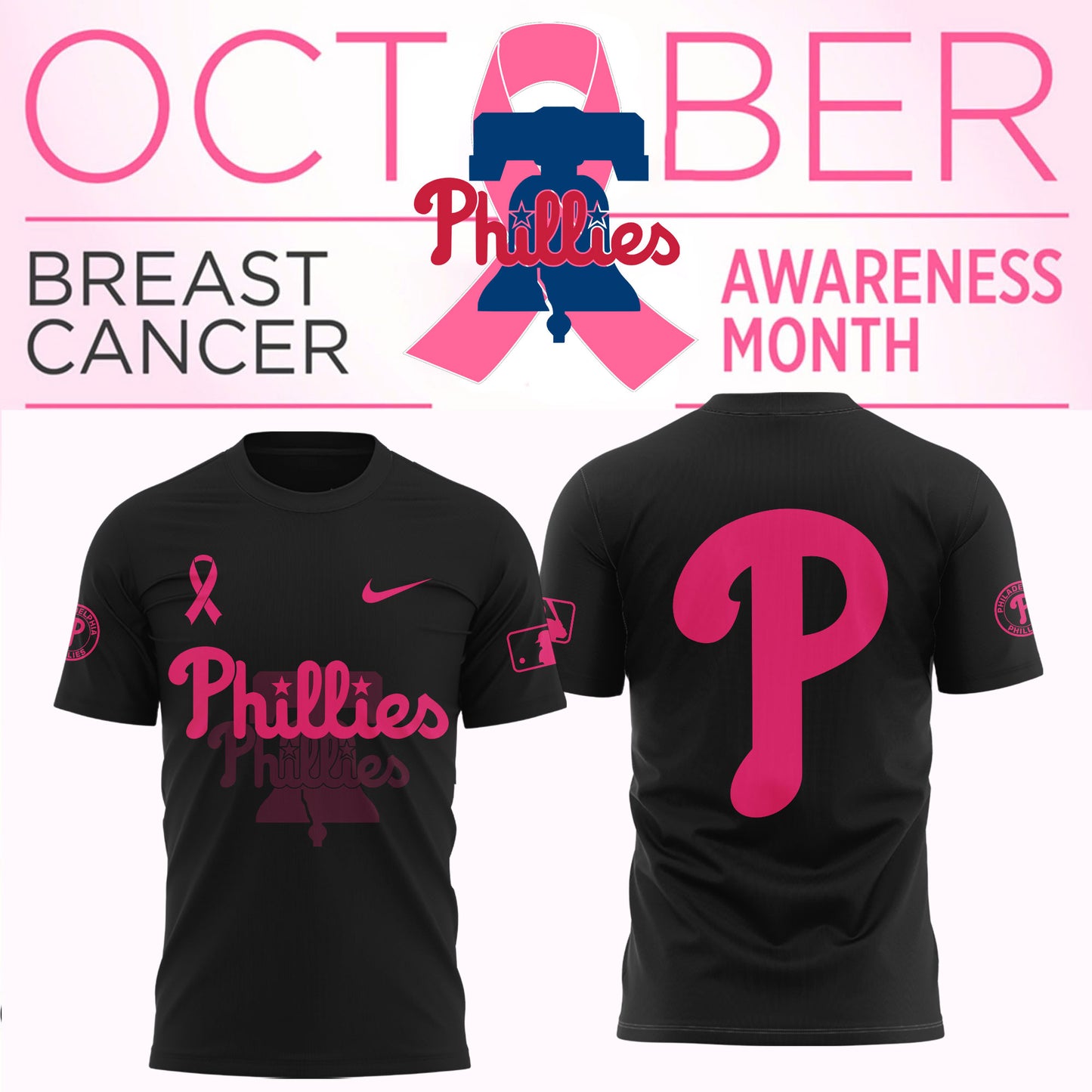 _Philadelphia Phillies - Breast cancer awareness month Shirt