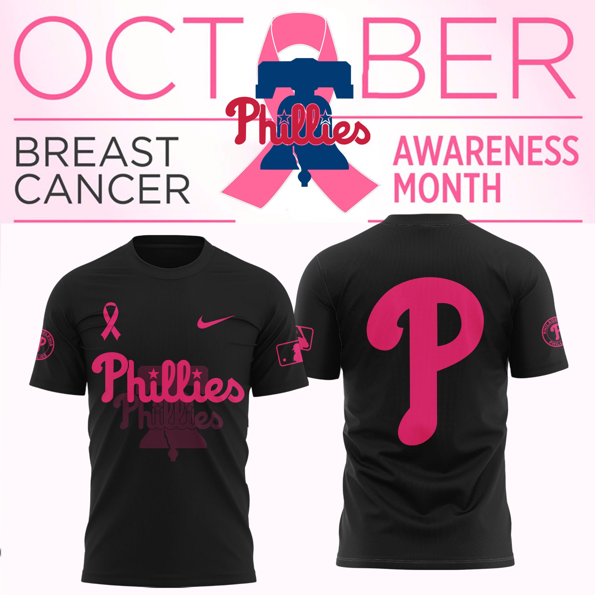 _Philadelphia Phillies - Breast cancer awareness month Shirt