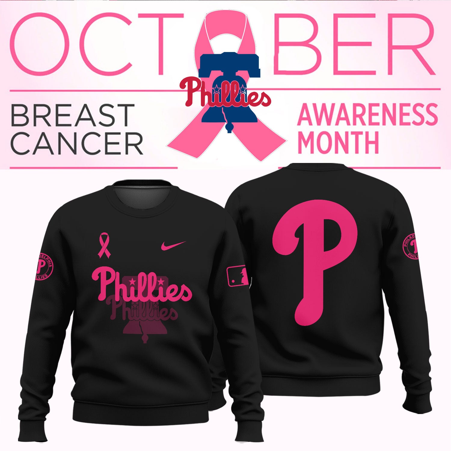 _Philadelphia Phillies - Breast cancer awareness month Hoodie