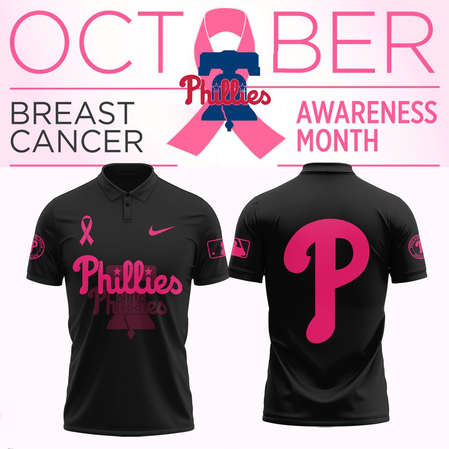 _Philadelphia Phillies - Breast cancer awareness month Shirt
