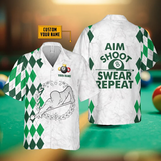 Personalized Billiard Club Hawaiian Shirt | Billiards Shirt
