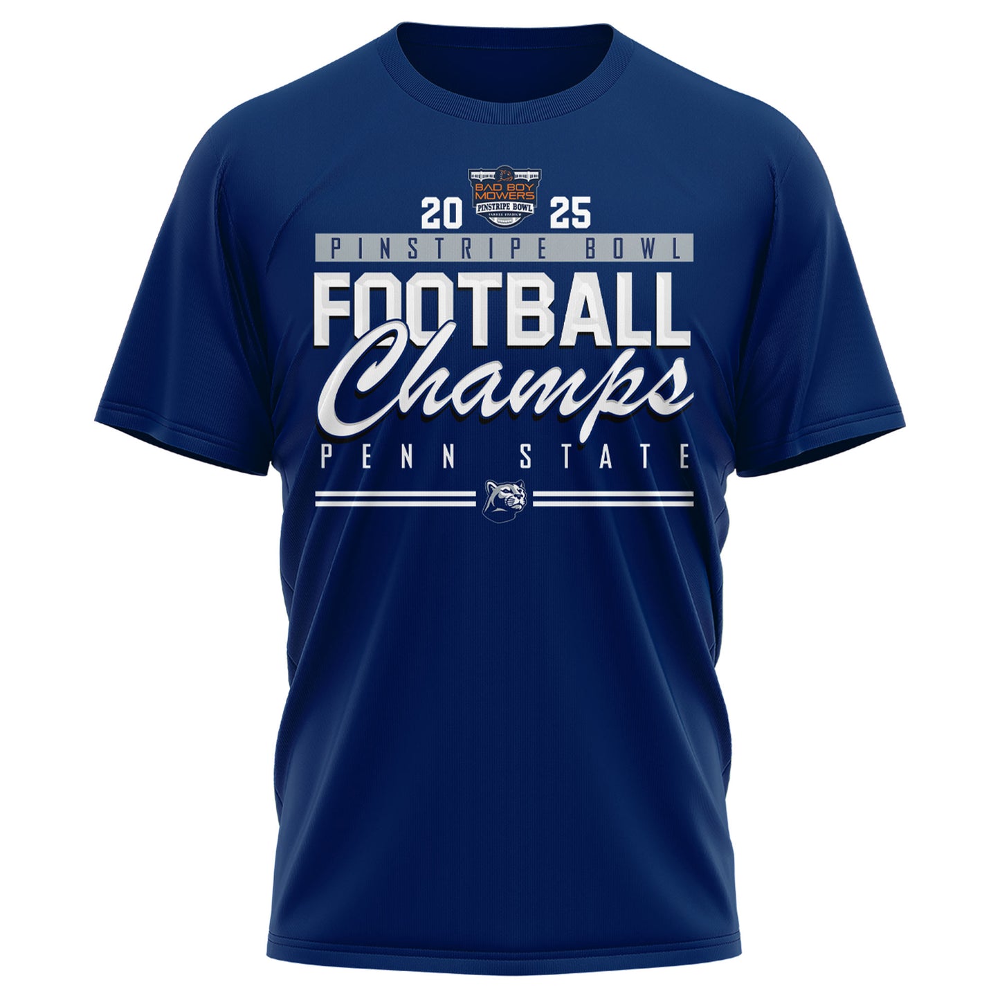 Penn State – BAD BOY MOWERS PINSTRIPE BOWL Champions T-shirt