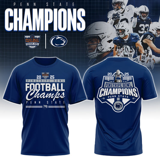 Penn State – BAD BOY MOWERS PINSTRIPE BOWL Champions T-shirt