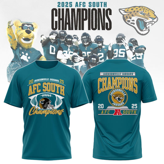 .           Jacksonville Jaguars 2025 AFC South Champions T-shirt