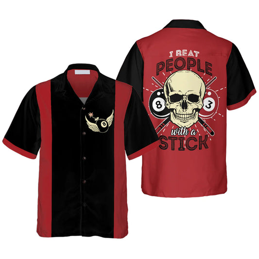 Billiard I Beat People With A Stick Hawaiian Shirt | Billiards Shirt