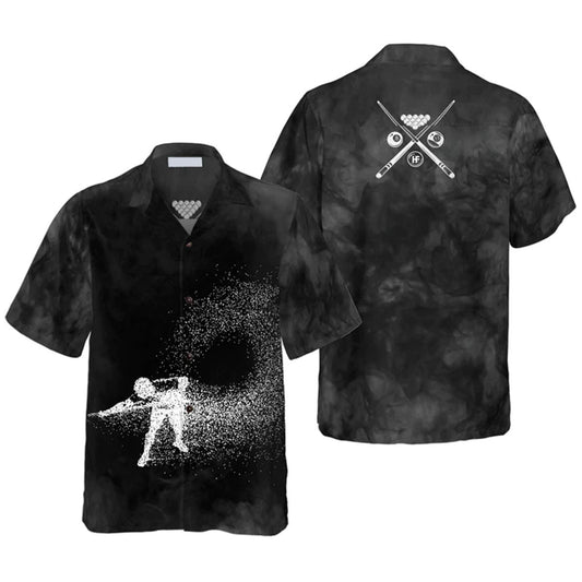 Billiard Smoke Background Hawaiian Shirt | Billiards Shirt
