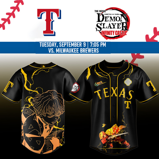 _,Texas Rangers _  Limited Edition Demon Slayer Jersey 2025