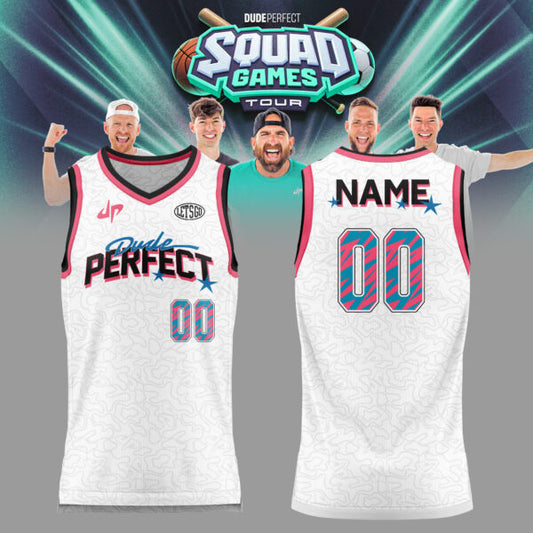 Dude Perfect – Squad Games Tour 2026 Customize Basketball Jersey