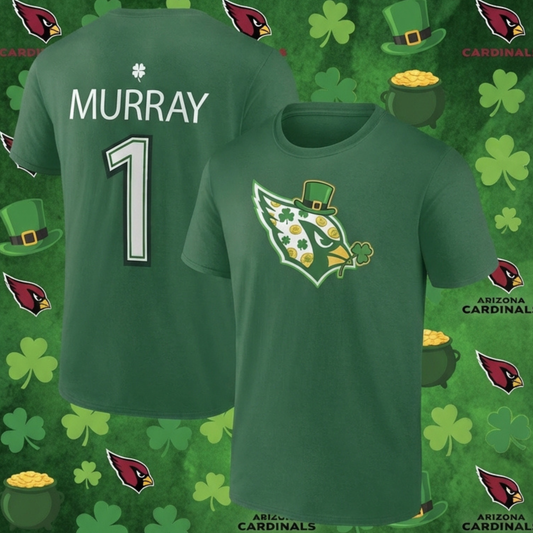 Arizona Cardinals - Kyler Murray St. Patrick's Day 2026 Green T-Shirt v2