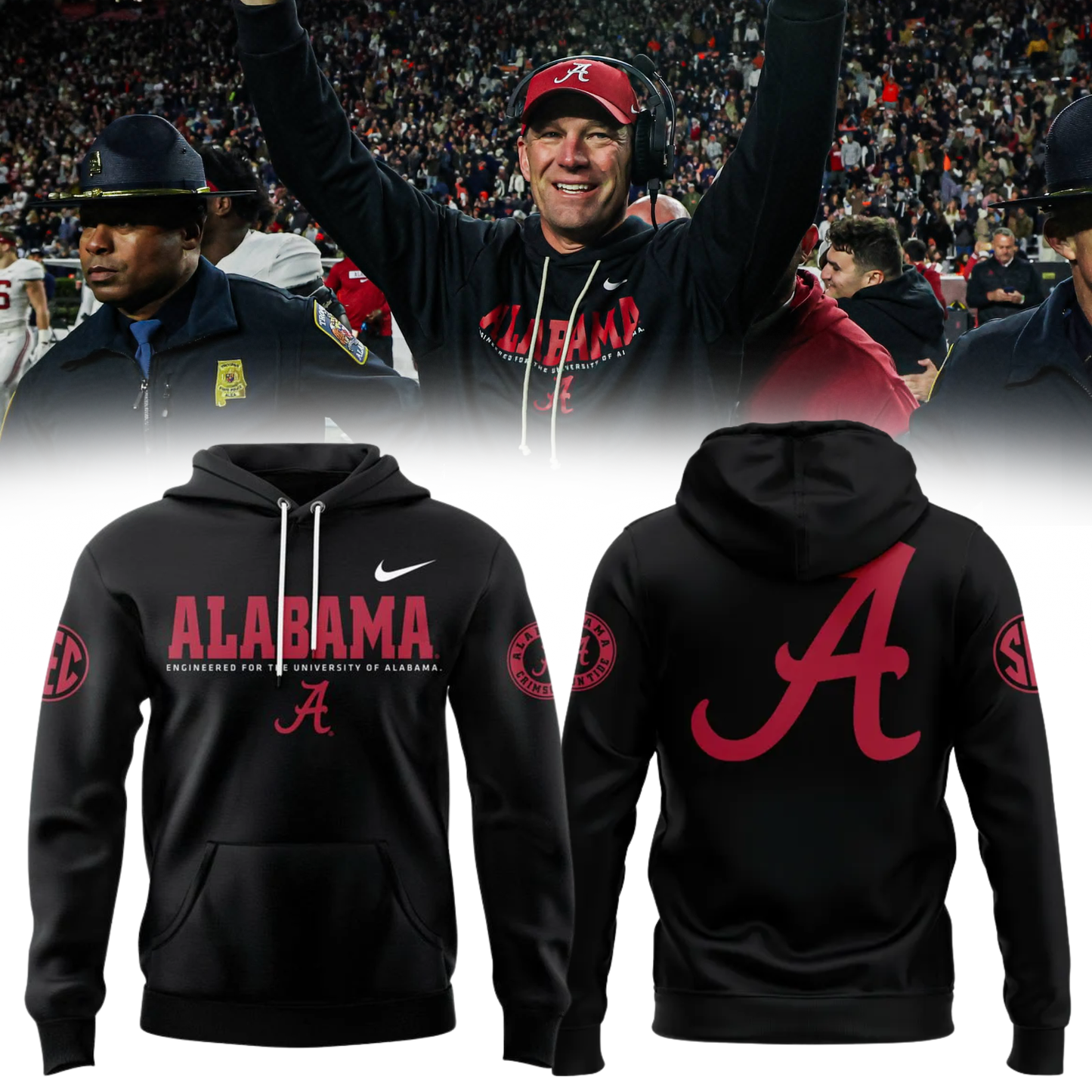 Alabama Sideline Men's College Pullover Hoodie