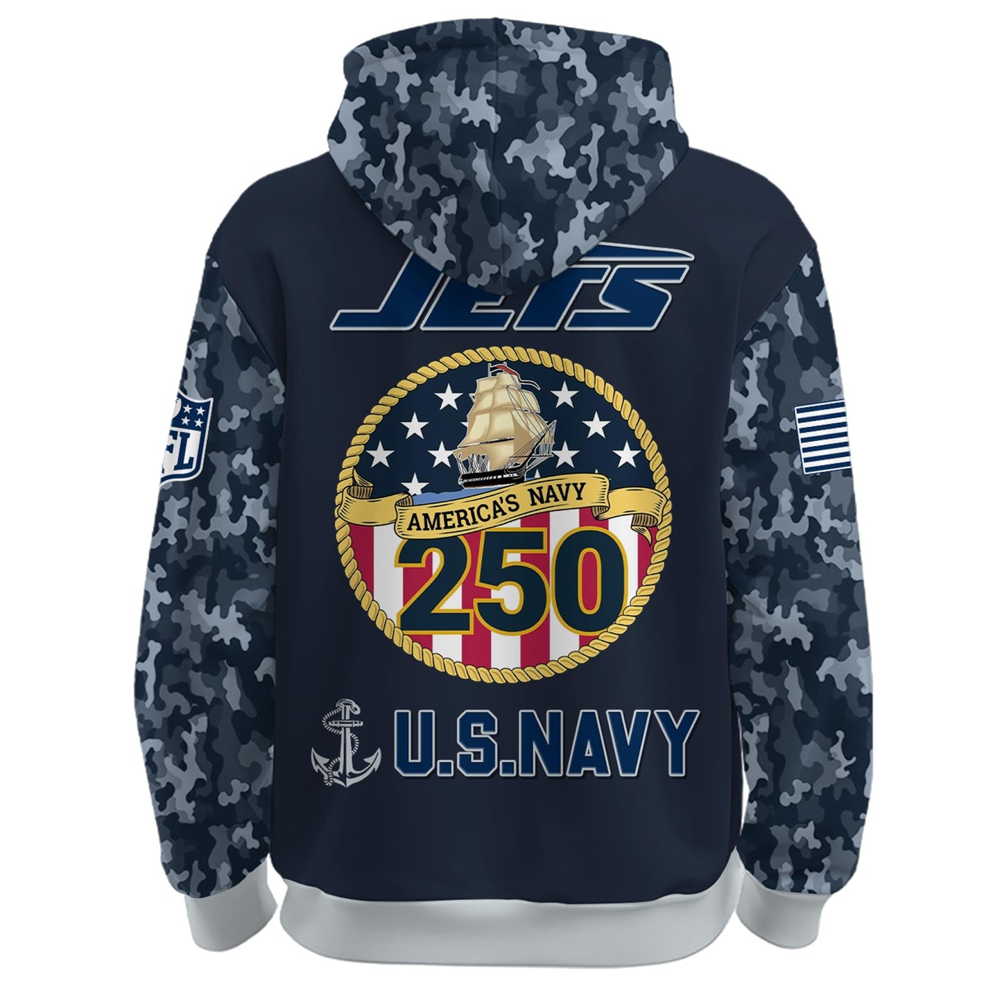 New York Jets Navy 250th Birthday Hoodie Limited Edions