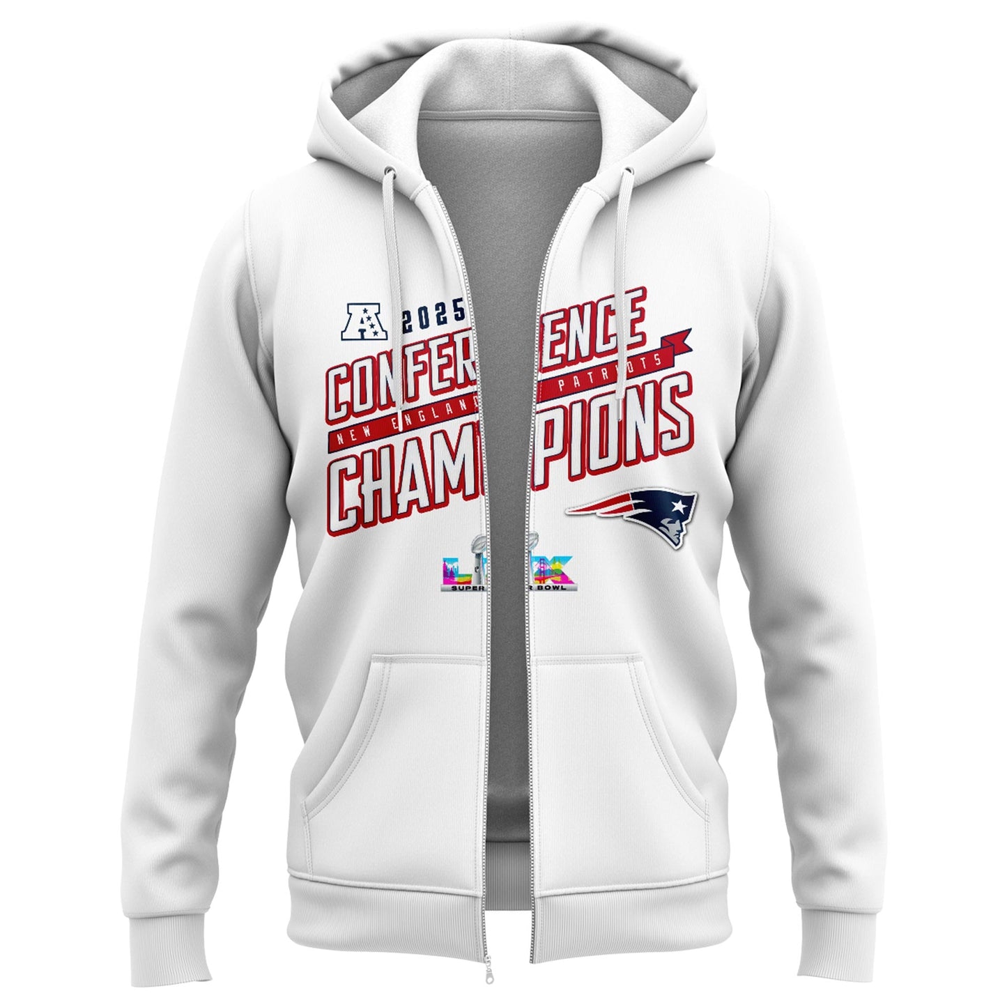 NEPatriots x 2025 AFC Conference Champions Hoodie Zip V3