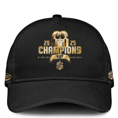 Navy Midshipmen – Back-to-Back CIC Trophy Champions 2025 Combo T-Shirt