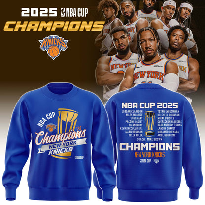 New York Knicks 2025 NBA Cup Champions Sweater Limited Edition
