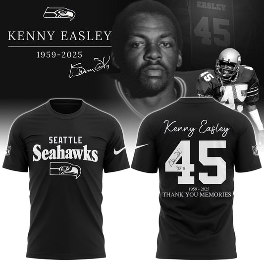 . Kenny Easley 1959 – 2025 Thank For Memories Black T-Shirt Limited Edition