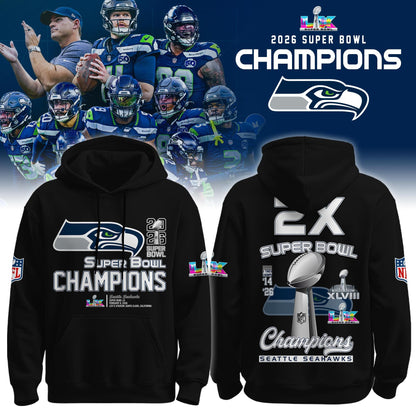 Seattle Seahawks Super Bowl LX Champions Limited Edition Hoodie