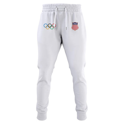 USA Men’s Ice Hockey Team Olympic 2026 Champions White Hoodie