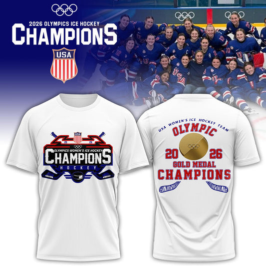 USA Special Men Hockey Milano-Cortina Olympics Champions 2026 Limited Edition T.shirt