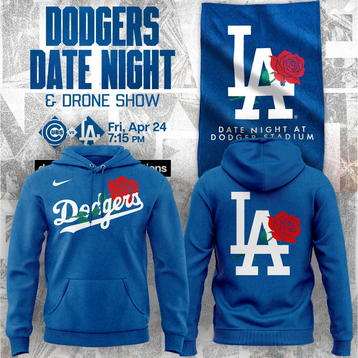 Limited Edition Los Angeles Dodgers Date Night Hoodie 2026