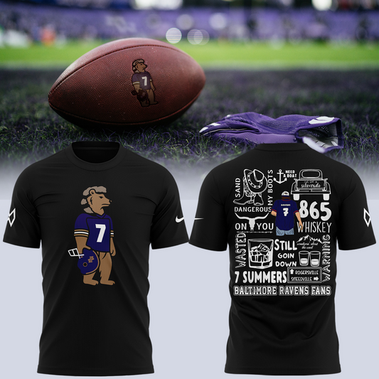 Baltimore Ravens x Morgan wallen 2025 Tour M&T Bank Stadium Black T-Shirt