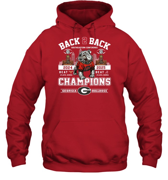 UGA 2025 SEC Football Conference Champions Hoodie Limited Edition v2