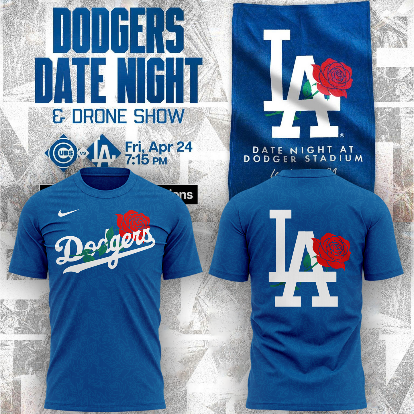 Limited Edition Los Angeles Dodgers Date Night Tshirt 2026