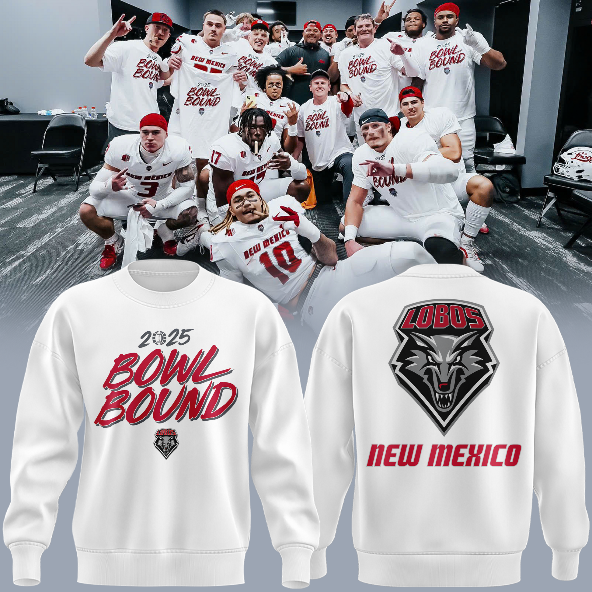 New Mexico Football  BOWL BOUND  Sweatshirt 2025