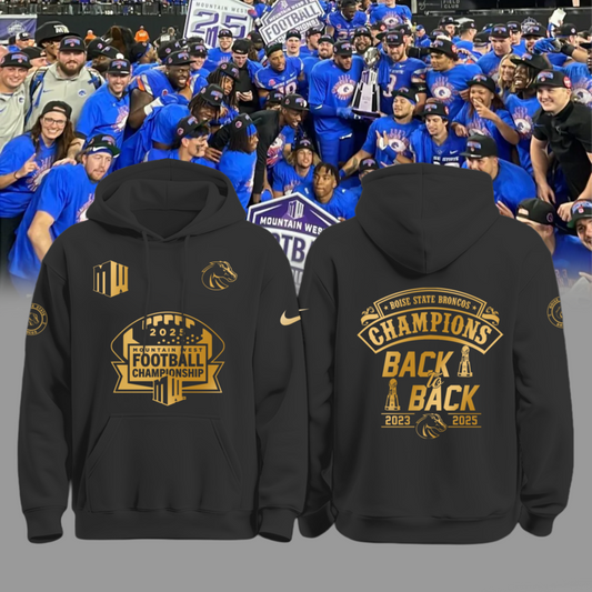 2025 Champion Mountain West Football Championship - Boise State Broncos Hoodie