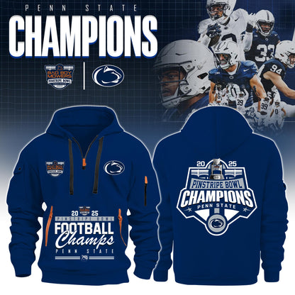 Penn State – BAD BOY MOWERS PINSTRIPE BOWL Champions 1/4 zip Hoodie