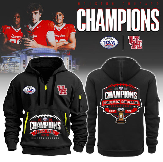 Houston Cougars – Texas Bowl Champions Champions 1/4 zip Hoodie