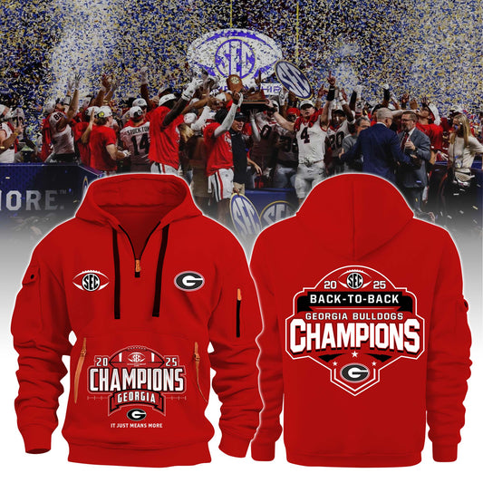 Georgia Football x Sec Champions 2025 New Hoodie Limited Edition v2