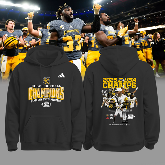 2025 CUSA Championship Champion - Kennesaw State Football Owls Hoodie v3