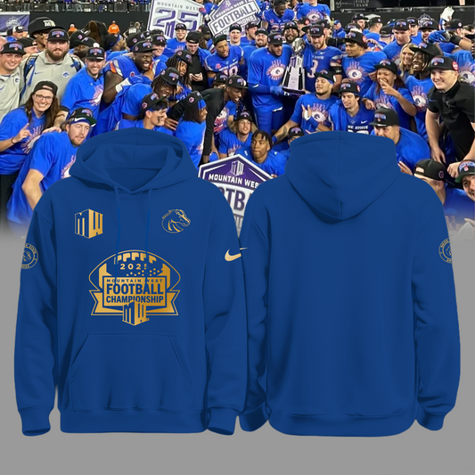 2025 Champion Mountain West Football Championship - Boise State Broncos Hoodie v2