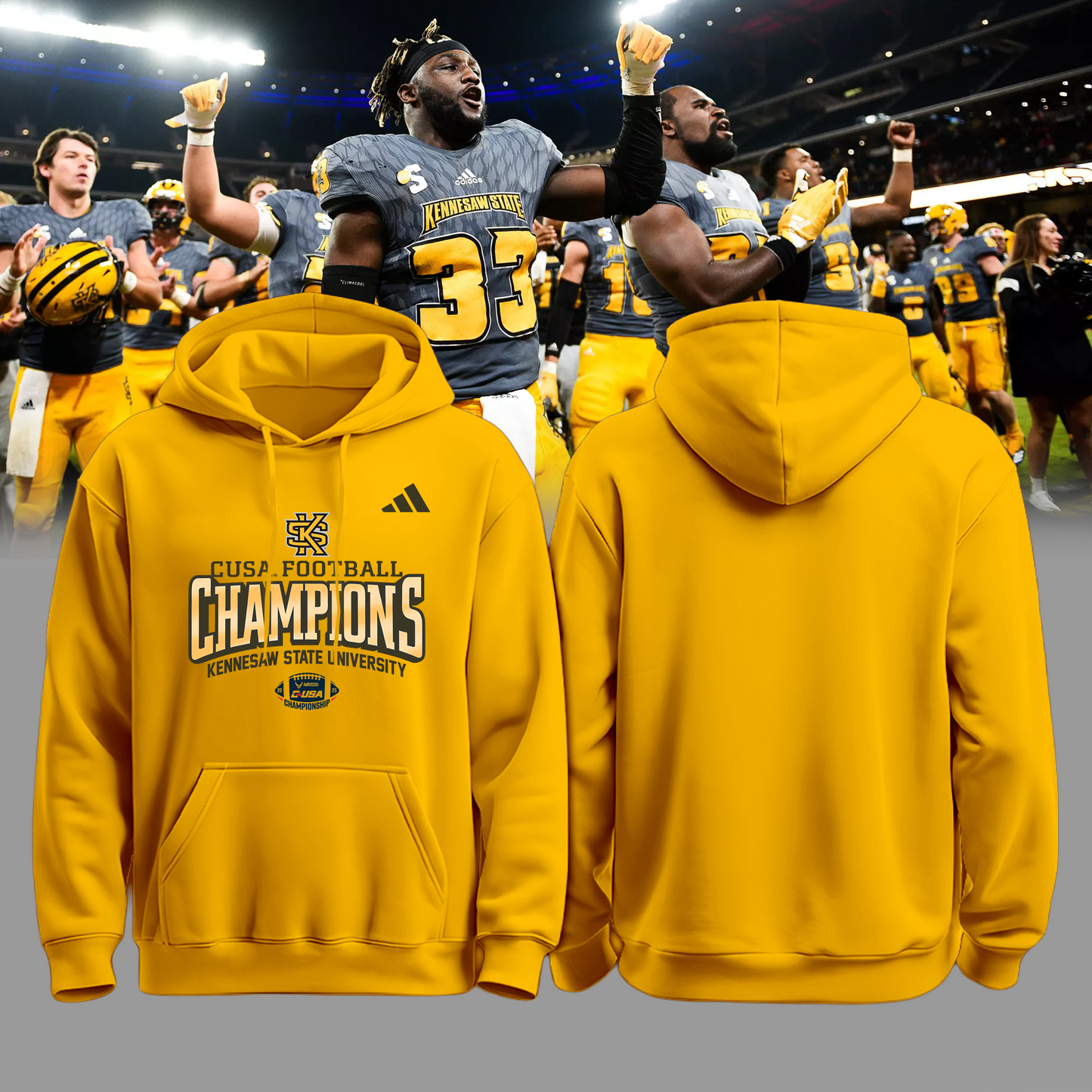 2025 CUSA Championship Champion - Kennesaw State Football Owls Hoodie v2