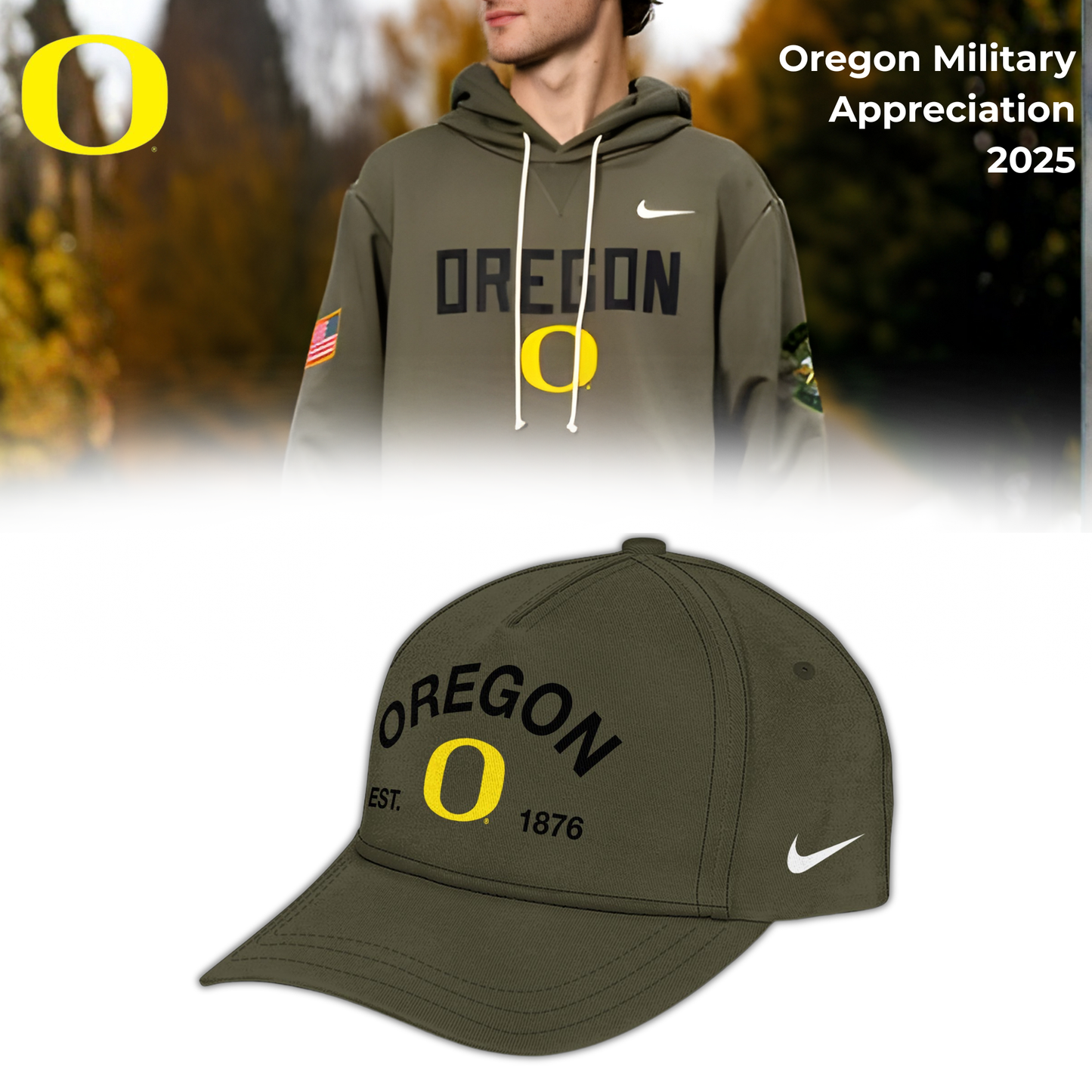 Oregon Ducks Cap - Adjustable cap circumference 57-62cm
