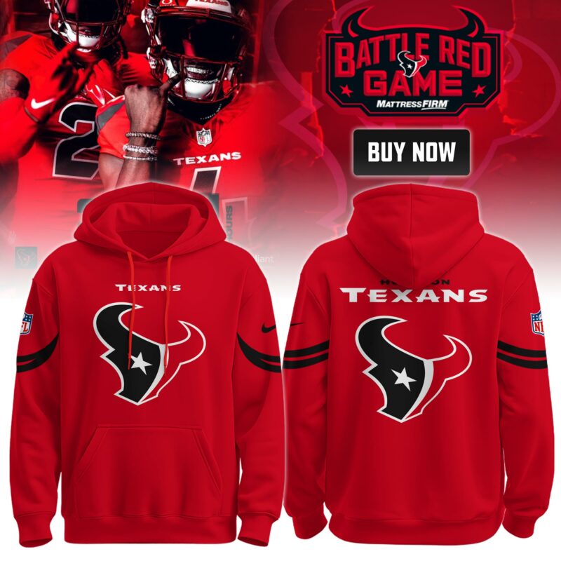Unisex Battle Red Game Texans Hoodie