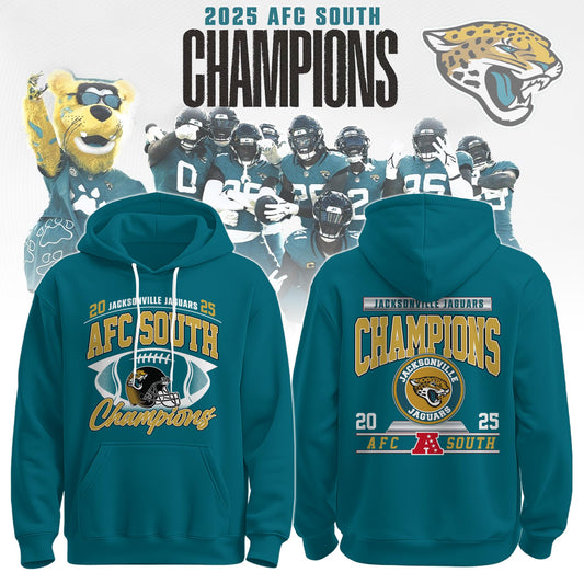.           Jacksonville Jaguars 2025 AFC South Champions Hoodie