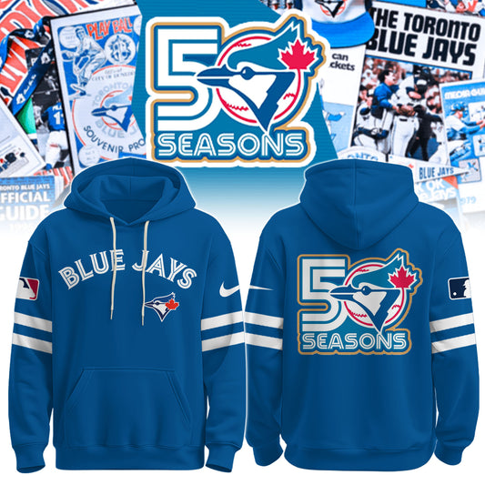 Toronto Blue Jays x 50th Anniversary Commemorative Hoodie Blue | Limited Edition