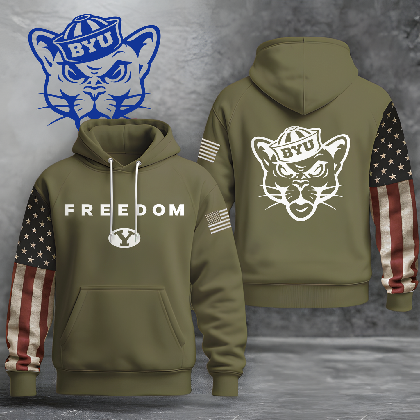 BYU Freedom Military Inspiration Hoodie