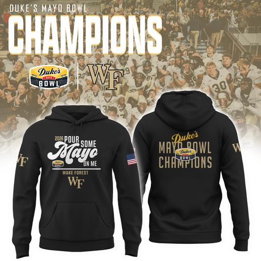 Wake Forest - 2026 DUKE'S MAYO BOWL Champion Hoodie