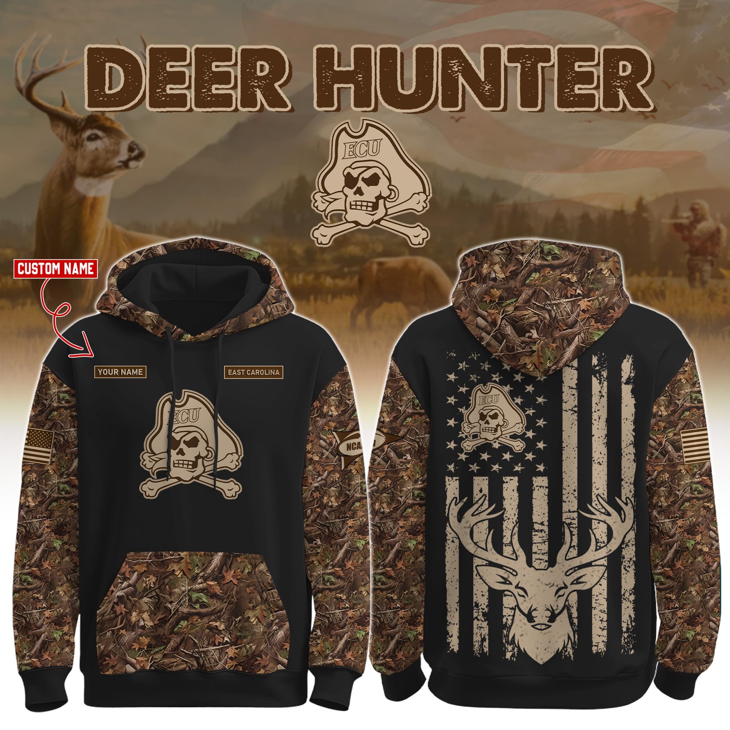 NCAA x Deer Hunter Hoodie Editions Limited 2025