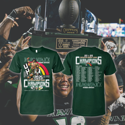 Hawaii Rainbow Warriors - SHERATON HAWAI'I BOWL Champion Shirt