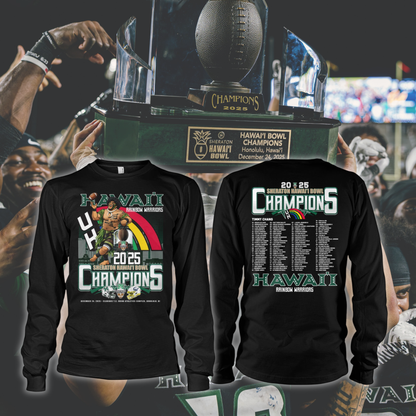 Hawaii Rainbow Warriors - SHERATON HAWAI'I BOWL Champion Long-Sleeve
