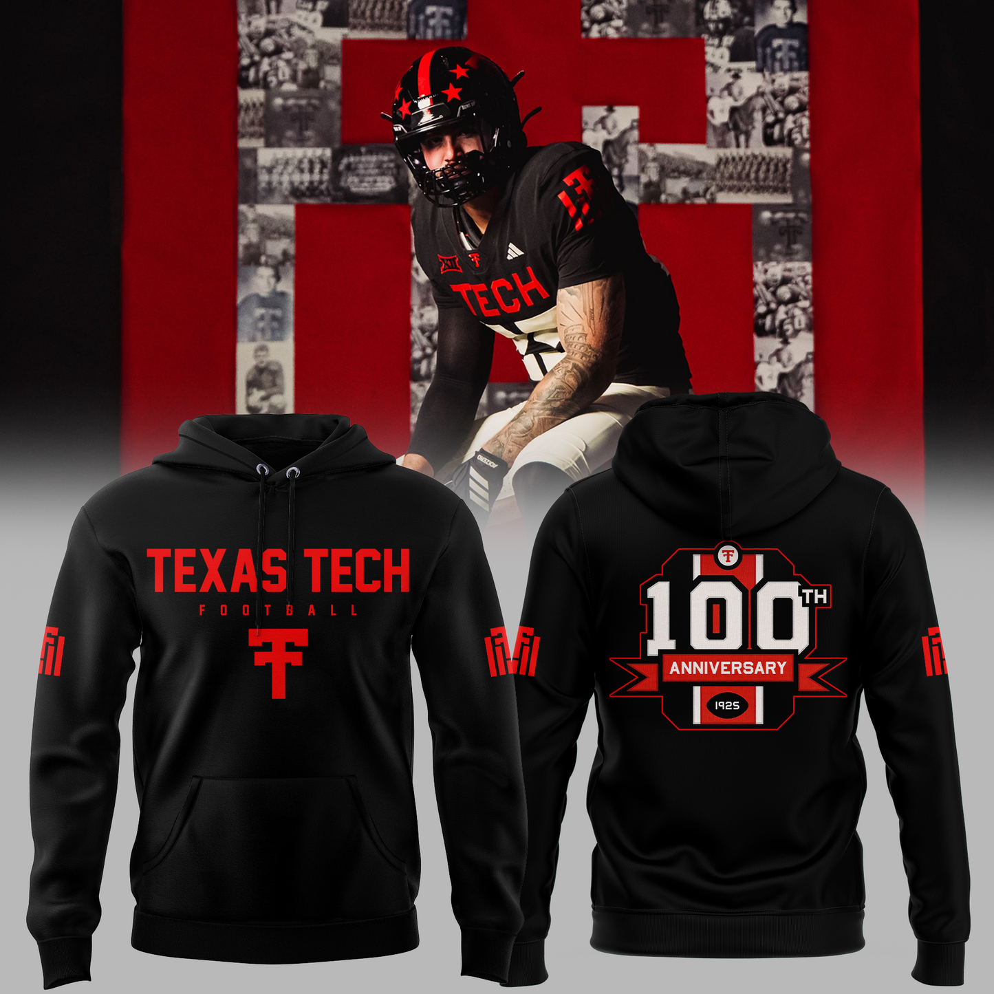 Texas Tech Red Raiders 100th Anniversary Limited Edition Combo Hoodie