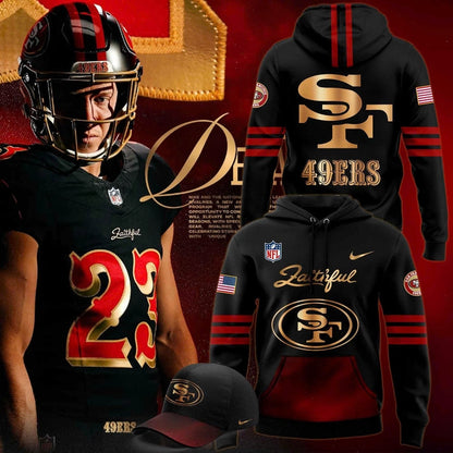 San Francisco 49ers Unveil Rivalry Uniform Hoodie 2025 Black Regular price