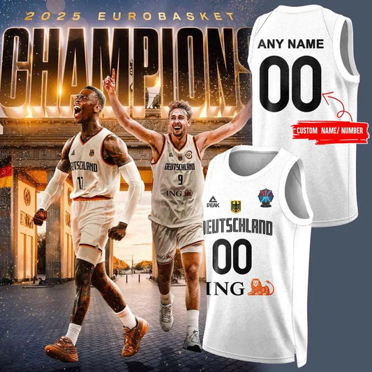 White Germany Basketball Jersey