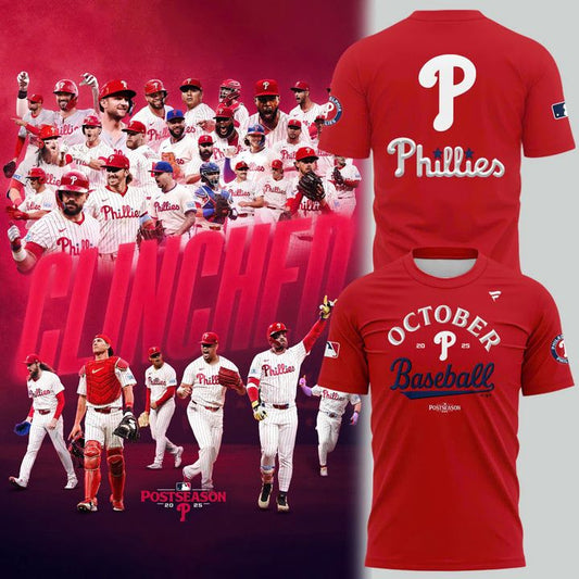 Special New October Ready 2025 MLB Postseason Uniform Red T-Shirt