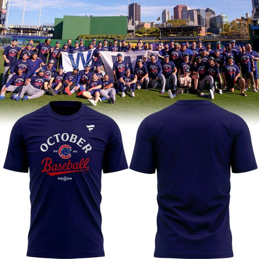 Special Edition October Baseball Post Season 2025 Chicago Cubs Tshirt 2