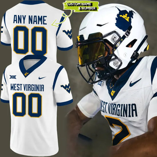 West Virginia Football ”White Out” Gameday Custom Jersey – Limited Edition