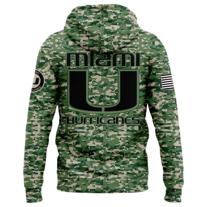 Miami Hurricanes X Military Appreciation Game 2025 Hoodie